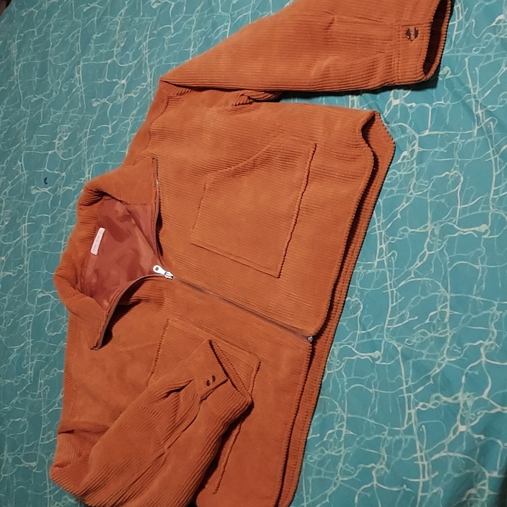 Women's large corduroy cropped jacket